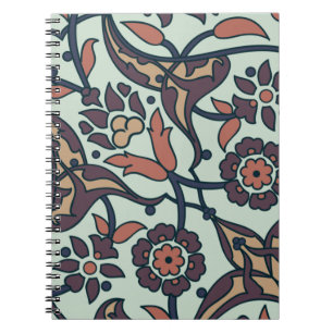 Blumenfarben und Glamour nahtlos modern Notizblock