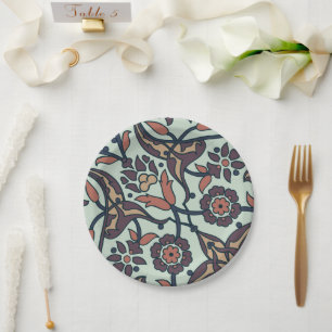Blumenfarben und Glamour nahtlos modern Pappteller
