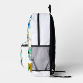 Blumenfarbene Aquarellkunst Blume Bedruckter Rucksack (Rechts)