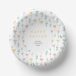 Blumenfarbene Niedliche Blume Moderne Ostern Party Pappteller