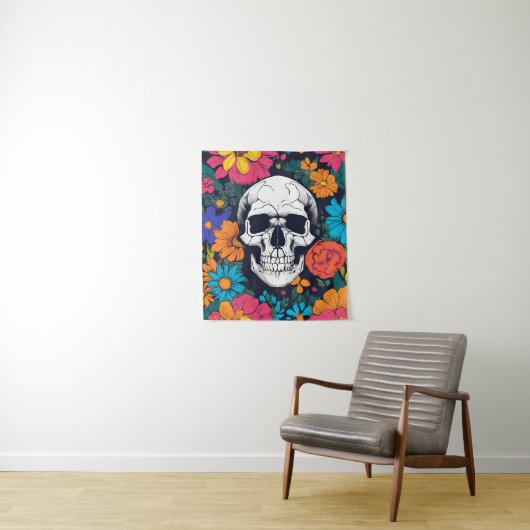 Blumenfarbene Skulptur Wandteppich (Beispiel)