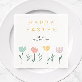 Blumenfarbene Tulissen Modernes Osterfest Serviette