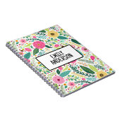 Blumenfarbene Wildblume personalisiert Notizblock (Rechte Seite)