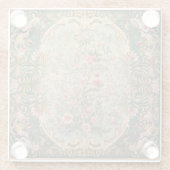 Blumenfarbener Orientteppich Glasuntersetzer (Rückseite)