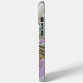 Blumenfarbenes Abstraktes Fraktal mit Rosa und Gol Case-Mate iPhone Hülle (Rückseite / Links)