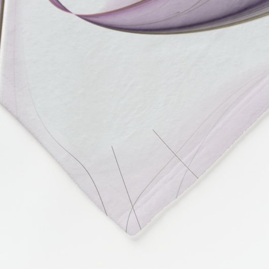 Blumenfarbenes Abstraktes Fraktal mit Rosa und Gol Fleecedecke (Ecke)