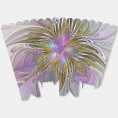 Blumenfarbenes Abstraktes Fraktal mit Rosa und Gol Geschenkschachtel (Ungeklappt)