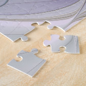 Blumenfarbenes Abstraktes Fraktal mit Rosa und Gol Puzzle (Seite)