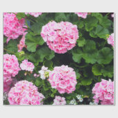 Blumenfarbenes Rosa Geranium Foto Geschenkpapier (Flach)