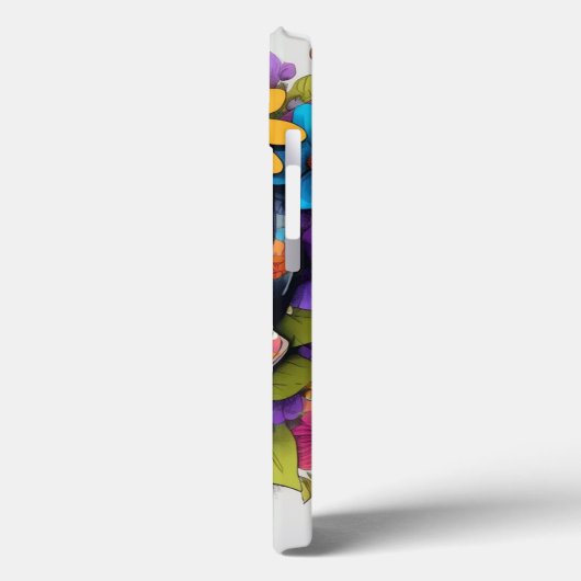 Blumenfarbenschädel Case-Mate iPhone Hülle (Rückseite / Links)