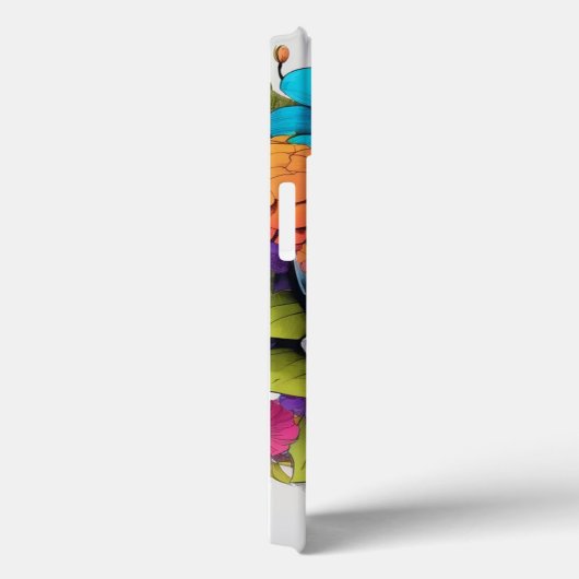 Blumenfarbenschädel Case-Mate iPhone Hülle (Rückseite / Rechts)