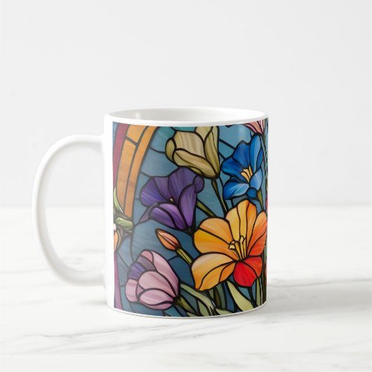 Blumenfarbglas Kaffeetasse (Links)