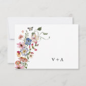 blumenfarbig RSVP karte (Rückseite)