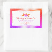 Blumenfarbiger Glitzer auf den Etiketten von White Rechteckiger Aufkleber (Tasche)