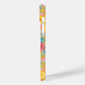 Blumenfarbmuster in gelber Farbe Case-Mate iPhone Hülle (Rückseite / Links)