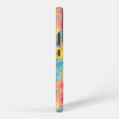 Blumenfarbmuster in gelber Farbe Samsung Galaxy Hülle (Rechte Seite)