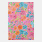 Blumenfarbmuster in Rosa Küchentuch (Vertikal)