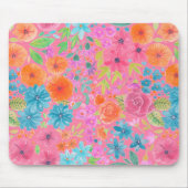 Blumenfarbmuster in Rosa Mousepad (Vorne)