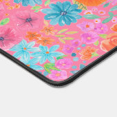 Blumenfarbmuster in Rosa Schreibtischunterlage (Ecke)