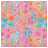 Blumenfarbmuster in Rosa Stoff (Nahaufnahme)