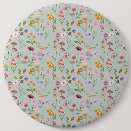 Blumenfarbmuster - rosa, lila, grün button (Vorderseite)