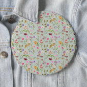 Blumenfarbmuster - rosa, lila, grün button (Beispiel)
