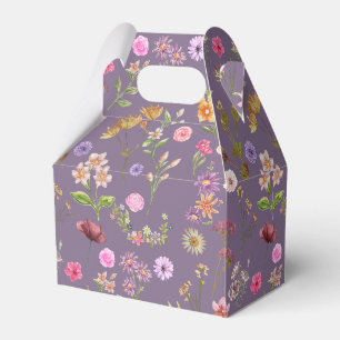 Blumenfarbmuster - rosa, lila, grün geschenkschachtel