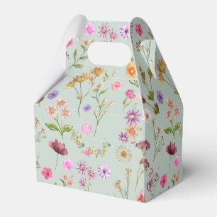 Blumenfarbmuster - rosa, lila, grün geschenkschachtel