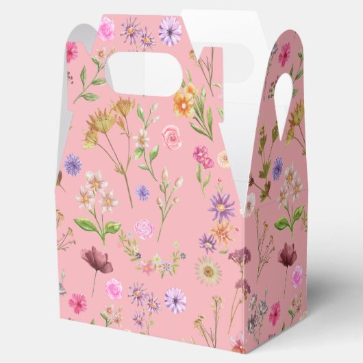 Blumenfarbmuster - rosa, lila, grün geschenkschachtel (Geöffnet)