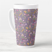 Blumenfarbmuster - rosa, lila, grün milchtasse (Linke Ecke)