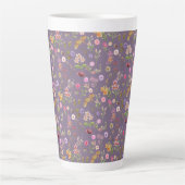 Blumenfarbmuster - rosa, lila, grün milchtasse (Vorderseite)