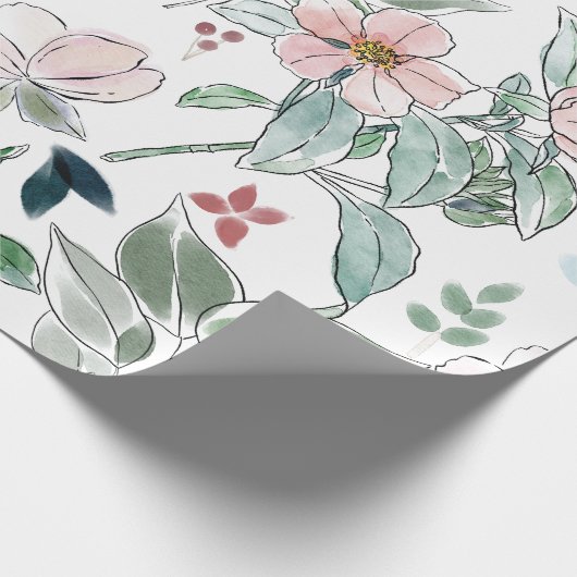 Blumenfarbpapier Geschenkpapier (Ecke)