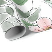 Blumenfarbpapier Geschenkpapier (Rolleneckpunkt)