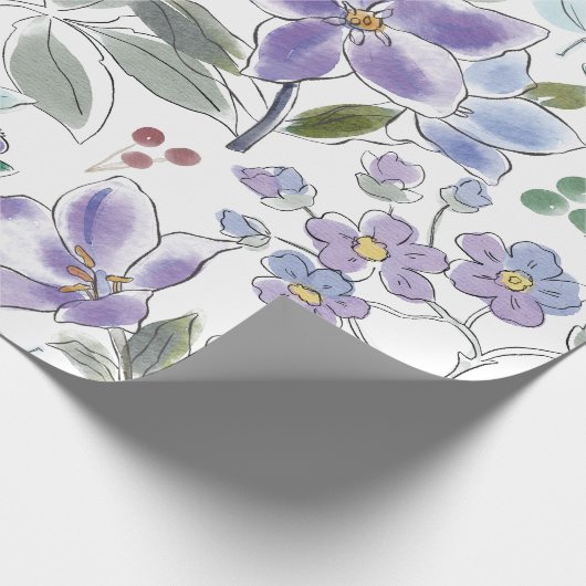 Blumenfarbpapier Geschenkpapier (Ecke)