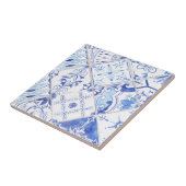 Blumenfarm Blau Weiße Vintage Küche Cerami Fliese (Seite)