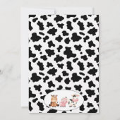 Blumenfarm mit Kuhdruck und Bogengang Geburtstag Einladung (Rückseite)