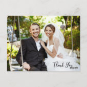 Blumenfarm Stiefel Rustikale Hochzeit Danke Karte (Rückseite)