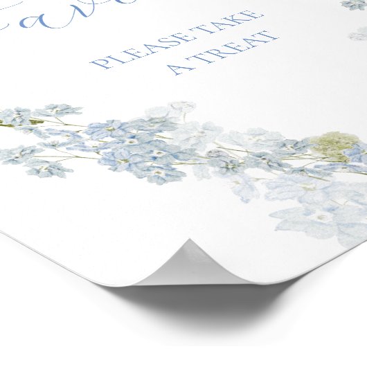 Blumenfavoriten Zeichen Poster (Ecke)