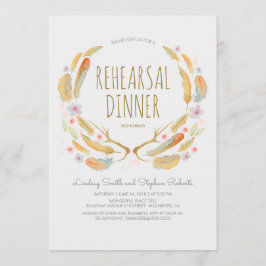 Blumenfeathers Antlers Woodland Probe Dinner Einladung