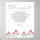 Blumenfeder setzt auf Spielplakat Poster (Vorne)