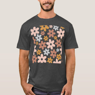 Blumenfedermuster T-Shirt