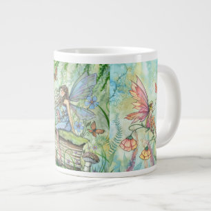 Blumenfee-Fantasie-Kunst-Jumbo-Tasse Jumbo-Tasse