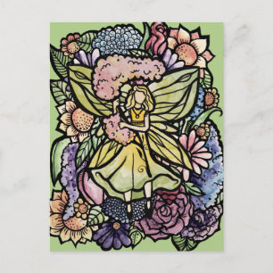 Blumenfee-Garten-Hyazinthen-Feengärtner      Postkarte