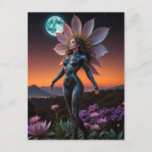 Blumenfee Postkarte