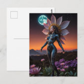 Blumenfee Postkarte (Vorne/Hinten)