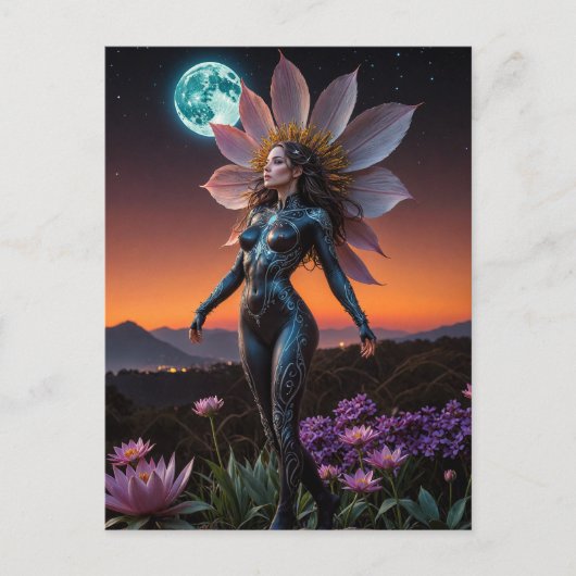 Blumenfee Postkarte (Vorderseite)