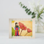 Blumenfee Postkarte (Stehend Vorderseite)