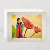 Blumenfee Postkarte (Vorne/Hinten)