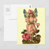 Blumenfee "Rose" Postkarte (Vorne/Hinten)