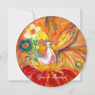 BLUMENFEE rot pink grün gelb gold glitzert Einladung